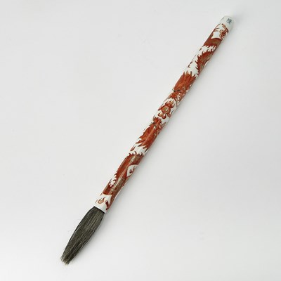 Lot 445 - A Chinese Iron-Red-Decorated Porcelain Brush
