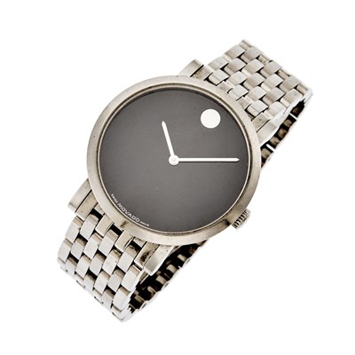 Lot 2163 - Movado Stainless Steel 'Museum' Wristwatch