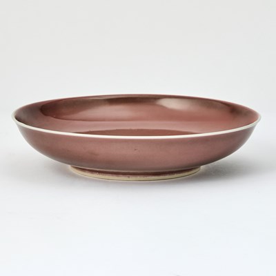 Lot 222 - A Chinese Copper Red Glazed Porcelain Dish