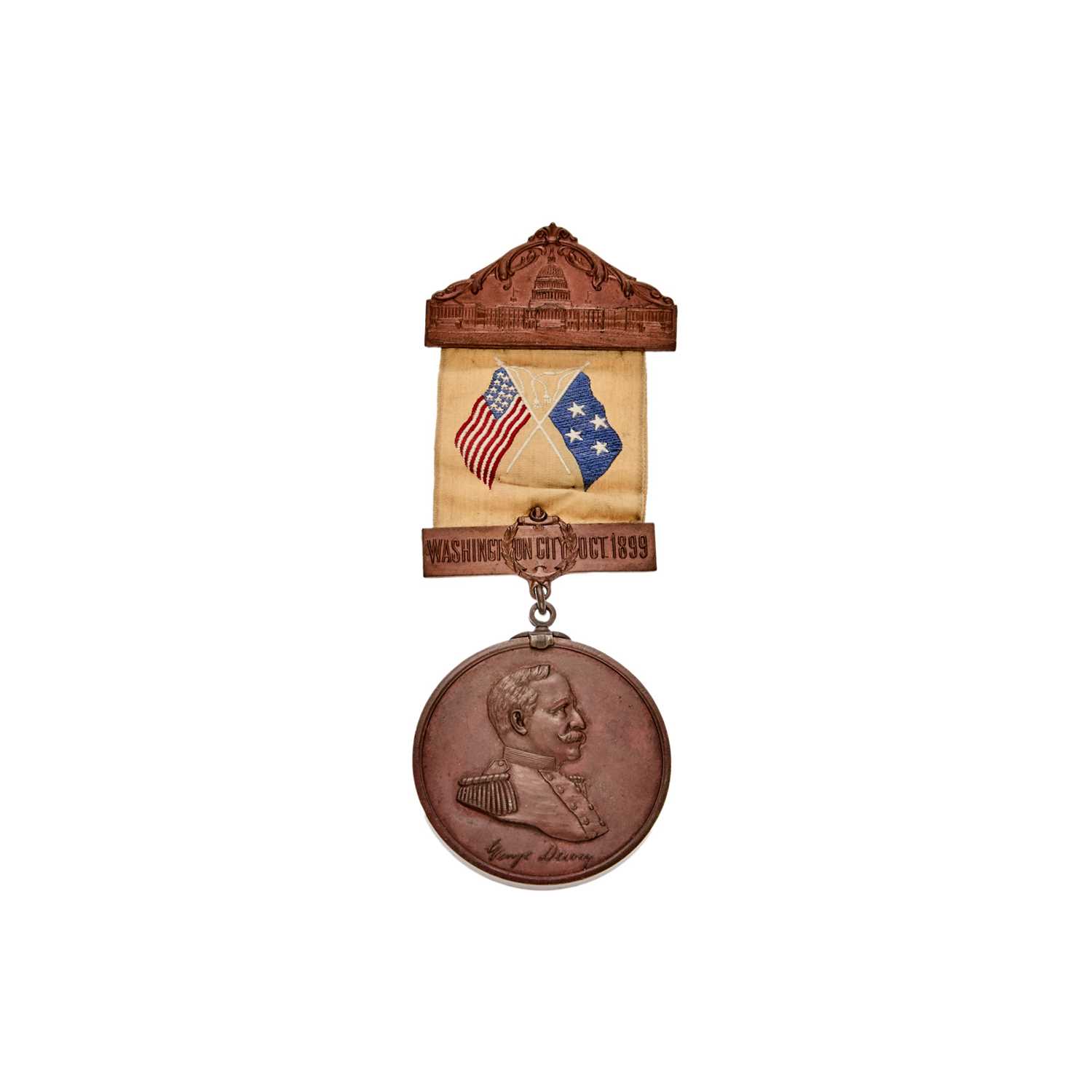 Lot 101 - United States. 1899 Admiral Dewey Reception Relic Medal. Bronze. 44mm. Mint State.