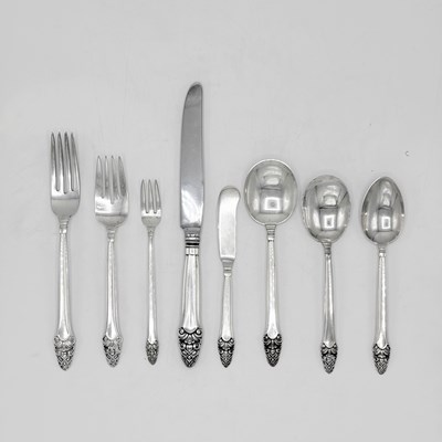 Lot 1162 - Gorham Sterling Silver "Sovereign" Pattern Partial Luncheon Flatware Service