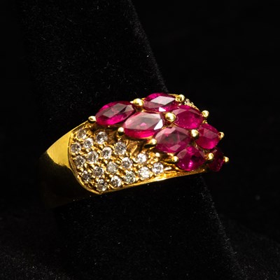 Lot 115 - Gold, Ruby and Diamond Ring