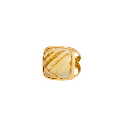 Lot 1200 - Gold and Citrine Ring