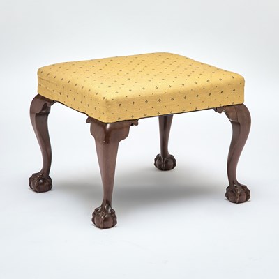 Lot 133 - George III Upholstered Mahogany Stool