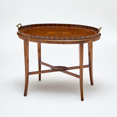 Lot 100 - George III Style Inlaid Mahogany Tray Table