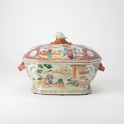 Lot 116 - Chinese Export Famille Rose Porcelain Covered Soup Tureen