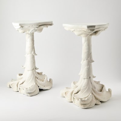 Lot 332 - Two Serge Roche Style Palm Tree Side Tables