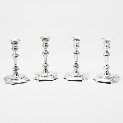 Lot 69 - Set of Four American Sterling Silver Candlesticks