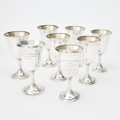 Lot 70 - Assembled Set of Eight American Sterling Silver Goblets