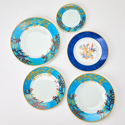 Lot 185 - Haviland Limoges Porcelain "Océane" Pattern Partial Dinner Service