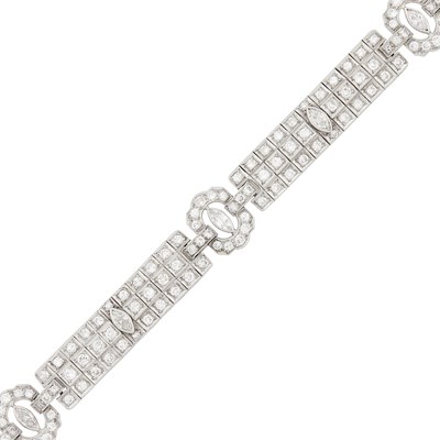 Lot 86 - Platinum and Diamond Bracelet