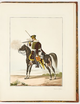 Lot 132 - Prussian cavalry in hand-colored aquatints