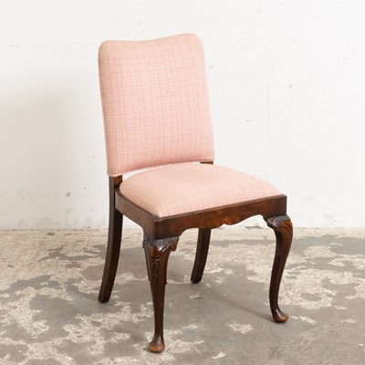 Lot 363 - George II Style Upholstered Walnut Side Chair