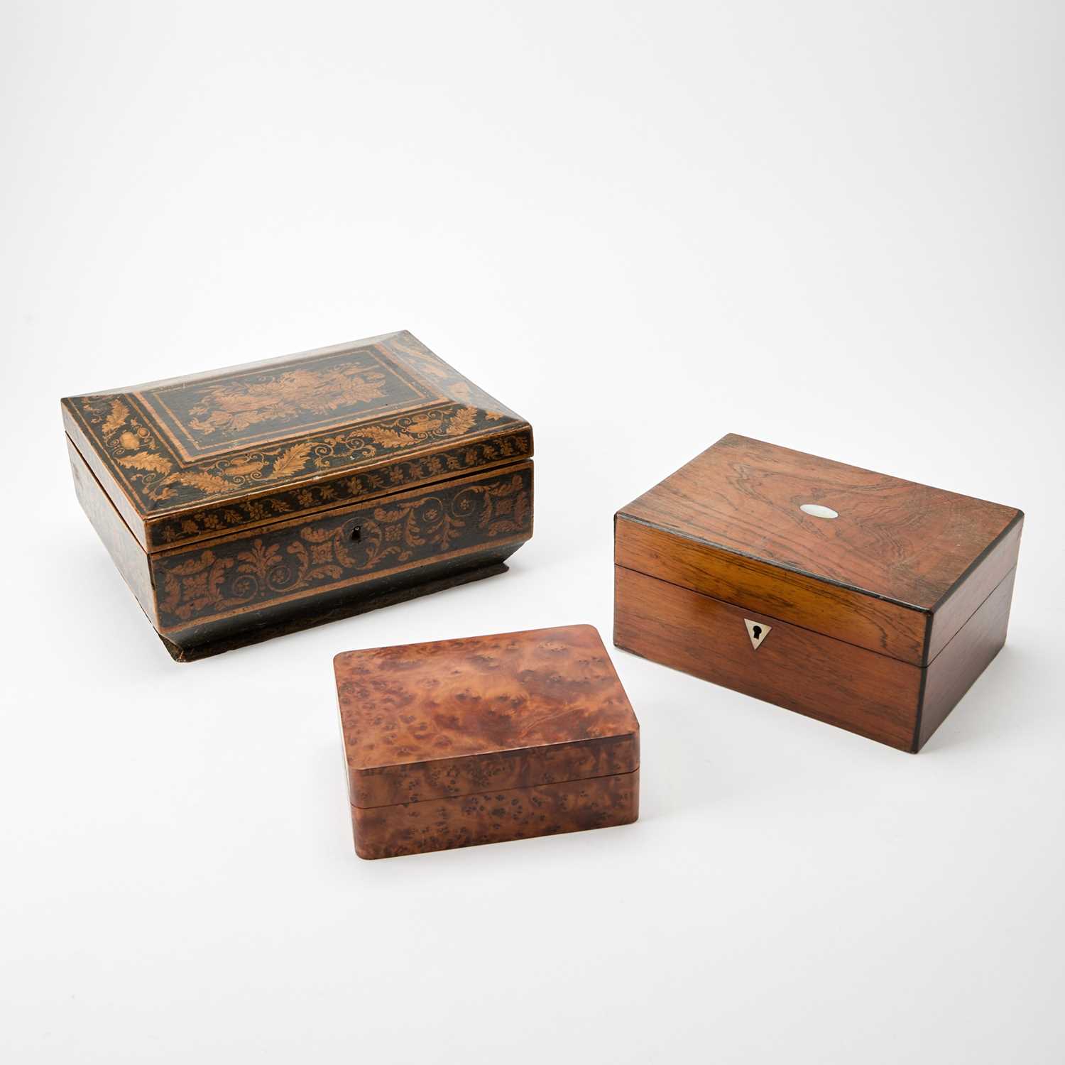 Lot 113 - Three English Wooden Boxes