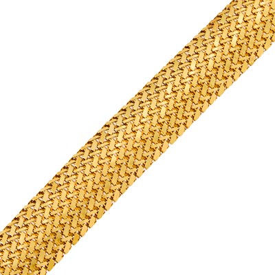 Lot 1208 - Wide Gold Bracelet