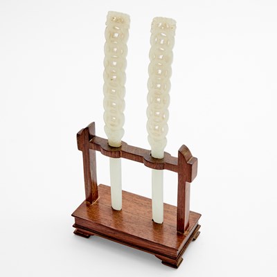 Lot 18 - A Group of Six Chinese Jade Hair Pins