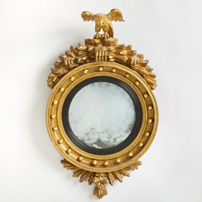 Lot 139 - Regency Style Giltwood Convex Mirror