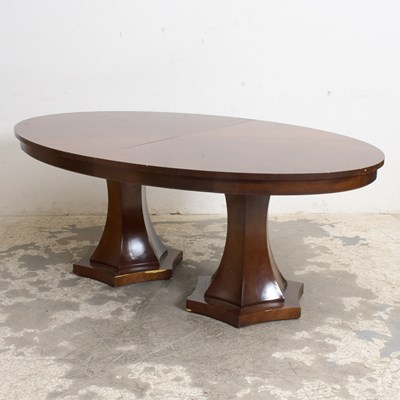 Lot 26 - Mahogany Oval Double Pedestal Dining Table