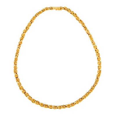 Lot 1026 - Gold Fancy Link Necklace