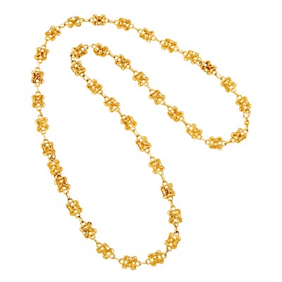 Lot 1002 - Hammerman Brothers Long Gold Fancy Link Necklace