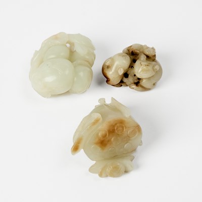 Lot 45 - Three Chinese Celadon Jade Carvings