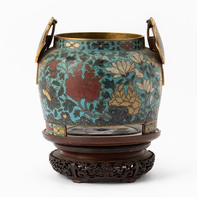 Lot 104 - A Chinese Cloisonne Enamel Bronze Censer