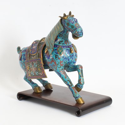 Lot 77 - Chinese Cloissone Enamel Figure of a Horse