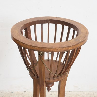 Lot 45 - Pair of George III Style Inlaid Mahogany Plant Stands