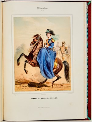 Lot 157 - A rare work depicting the costume of the Spanish Army, superbly hand-colored