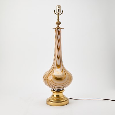 Lot 255 - Pair of Glass Vases as Table Lamps