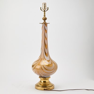 Lot 255 - Pair of Glass Vases as Table Lamps
