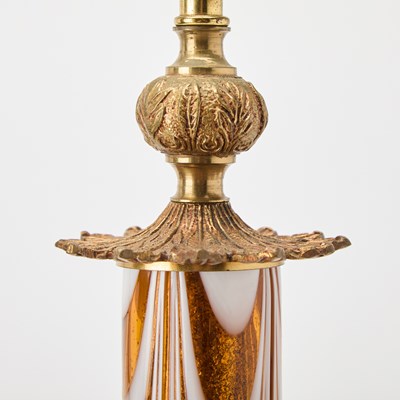 Lot 255 - Pair of Glass Vases as Table Lamps