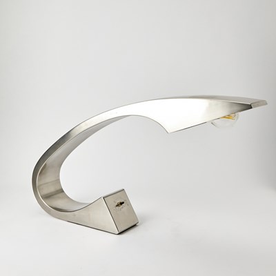 Lot 412 - Fase Mid-Century Design Stainless Steel “Impala” Table Lamp
