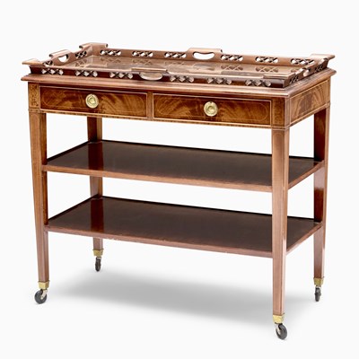Lot 99 - George III Style Inlaid Mahogany Tray-Top Server
