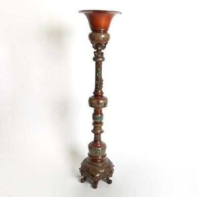 Lot 174 - Japanese Champlevé Enameled Bronze Floor Lamp