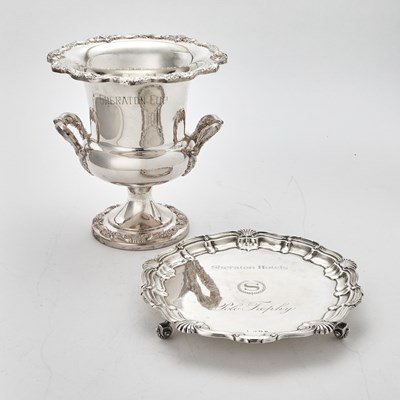 Lot 76 - Sheffield Sterling Silver Salver Trophy