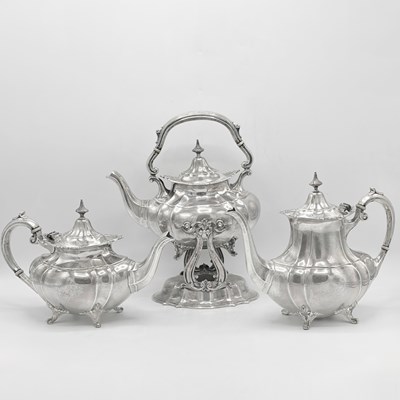 Lot 1167 - Reed & Barton Sterling Silver “Hampton Court” Pattern Partial Tea and Coffee Service