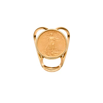 Lot 1219 - Gold and Gold Coin Money Clip