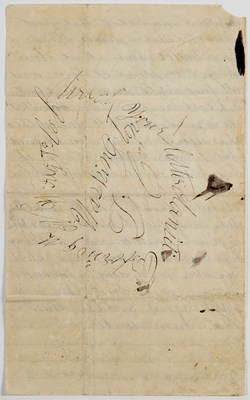 Lot 28 - An evocative letter written by a 15-year-old boy to his father about running away from home during the Civil War