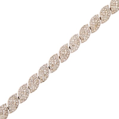 Lot 1063 - White Gold and Diamond Bracelet