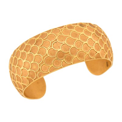 Lot 162 - Gold Cuff Bangle Bracelet