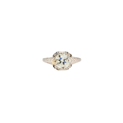 Lot 1154 - Platinum and Diamond Ring