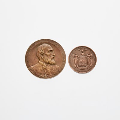 Lot 106 - United States. Pair of Gettysburg Monument Medals/ Grades Vary.