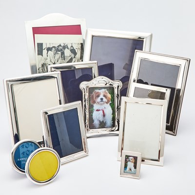 Lot 85 - Group of Eleven American, English and Peruvian Silver Photograph Frames