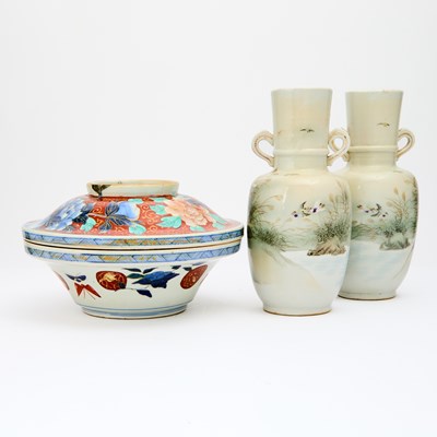 Lot 177 - Three Japanese Porcelain Articles