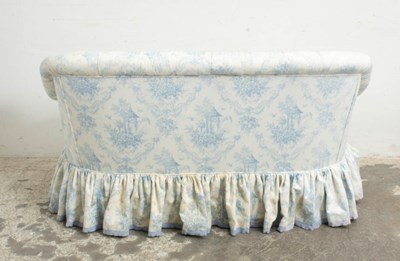 Lot 30 - Blue and White Toile Upholstered Loveseat