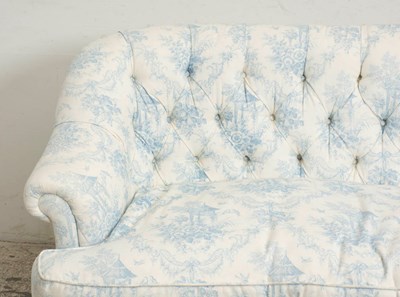 Lot 30 - Blue and White Toile Upholstered Loveseat
