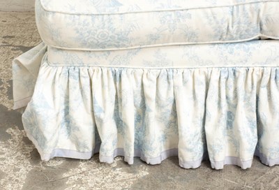 Lot 30 - Blue and White Toile Upholstered Loveseat