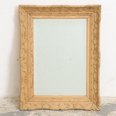 Lot 234 - Carved Oak Mirror