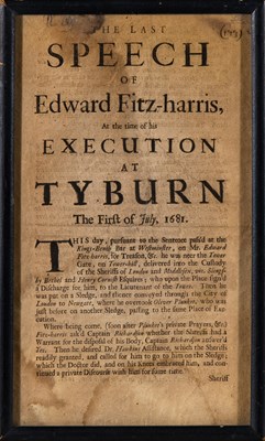 Lot 137 - Three broadsides printed in London in the 1680s